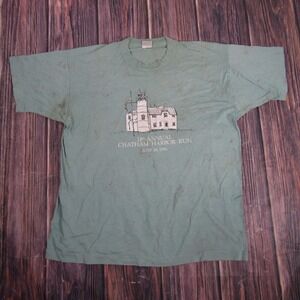 Vintage Chatham Harbor Run Shirt Mens Large Green 1996 Cape Cod Race Graphic 90s